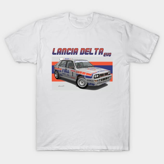 Lancia Delta EVO GrpA T-Shirt by PjesusArt